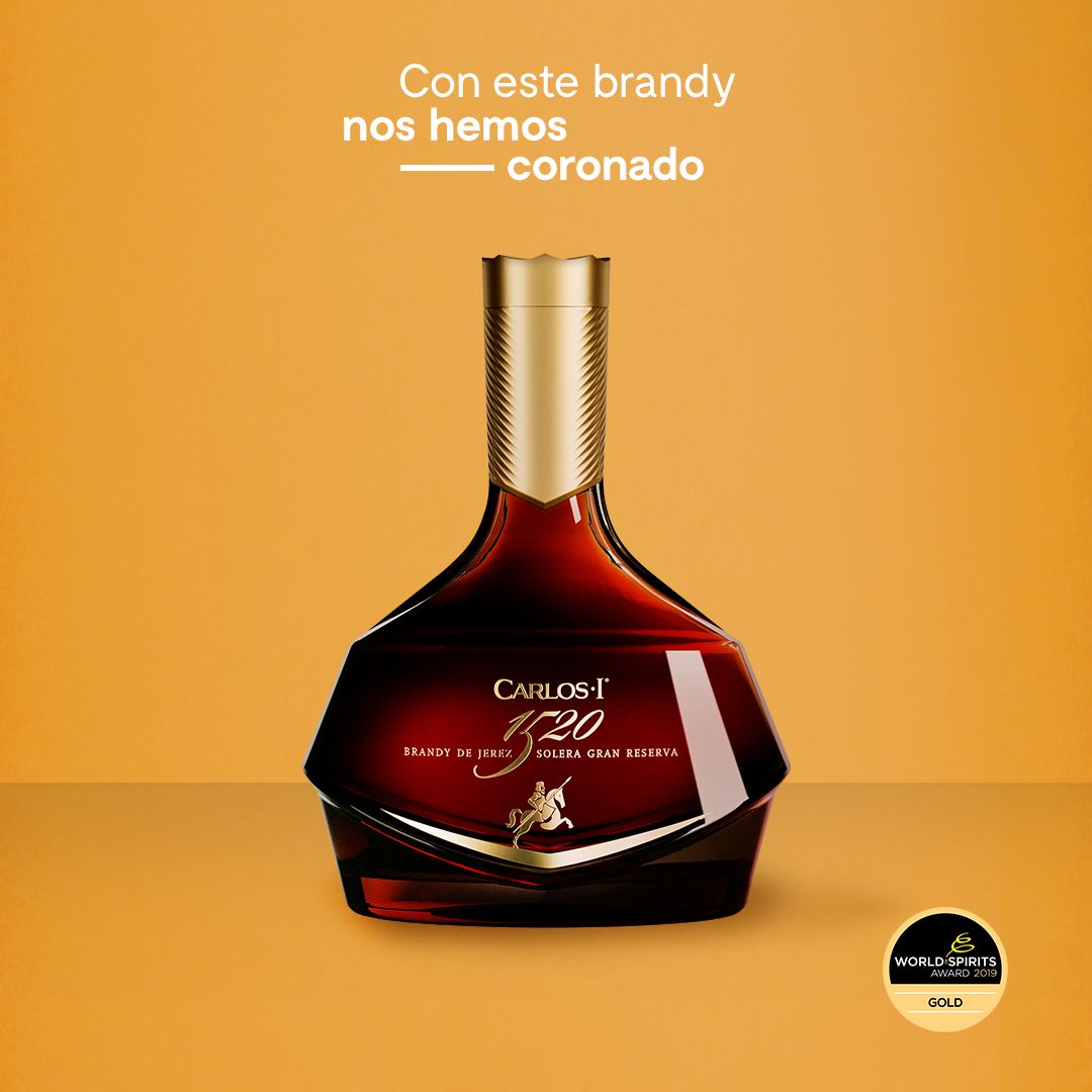 El brandy Carlos I 1520 se cubre de oro en los World Spirits Awards 